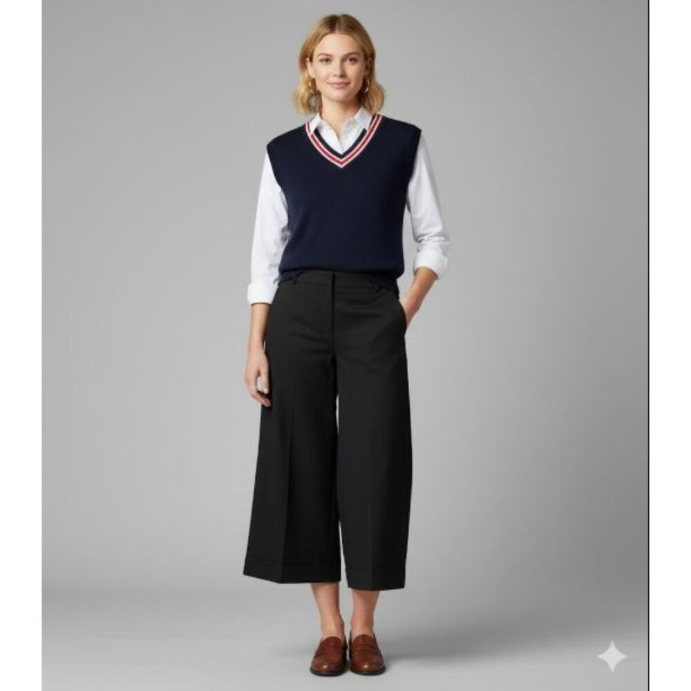 The Limited Cassidy Fit Classic Black Wide Leg Cropped Pants Women's Size 4 - Picture 10 of 10